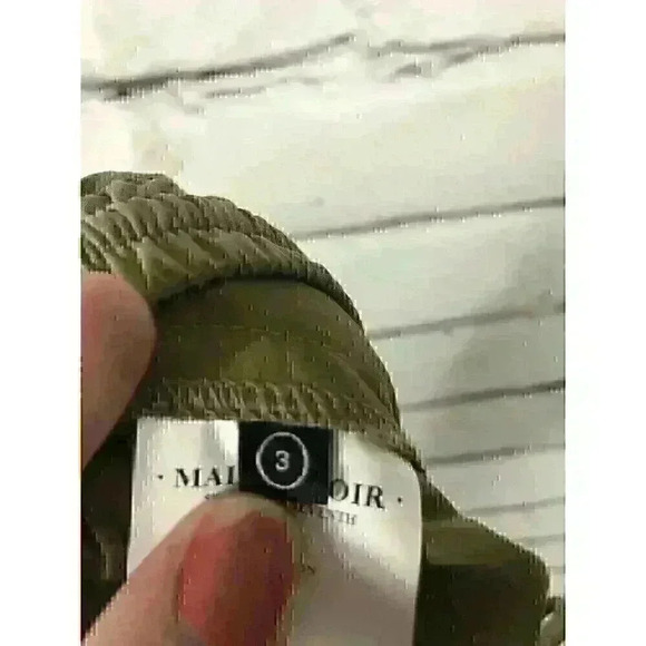 Maiden Noir Mens Size 3 (L) Greenish Brown Warm Up Trousers Jogger Style - Picture 5 of 9